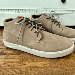 New Olukai Nana Hele Fog Genuine Shearling Lined Sneaker Boots Men's Size 10